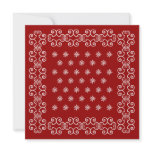 Bandana Invitations Invites to Western Theme Party