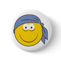 Bandana Pirate Smiley Face buttons by doonidesigns Bandana Pirate Smiley Face buttons