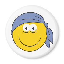 Bandana Pirate Smiley Face magnets by doonidesigns Bandana Pirate Smiley Face magnets