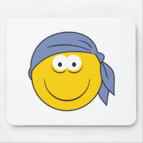 Bandana Pirate Smiley Face mousepads by doonidesigns Bandana Pirate Smiley Face mousepads