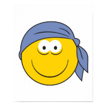 Bandana Pirate Smiley Face posters