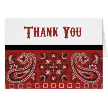 Bandana Thanks Greeting Cards