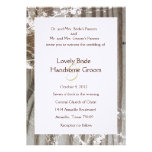 Banded Wood Blossoms Wedding Invitation