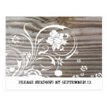 Banded Wood RSVP Postcard