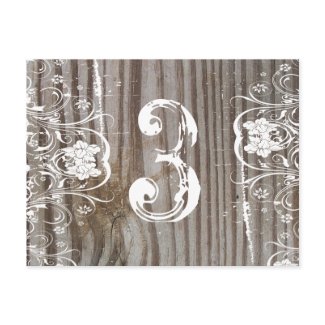 Banded Wood Save the Date zazzle_postcard