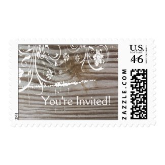 Banded Wood Shabby Lace Postage