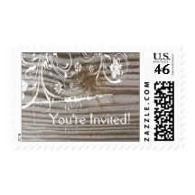 Banded Wood Shabby Lace Postage