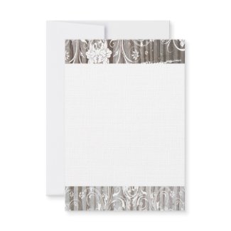 Banded Wood Shabby Lace Thank You Flat Cards