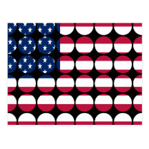 Bandera americana del lunar elegante femenino eleg postal