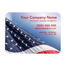 Bandera americana - imán flexible del negocio patr