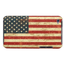 Bandera americana sucia iPod touch carcasas