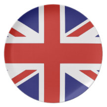 Bandera británica platos