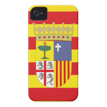 Bandera de Aragón iPhone 4 Case-Mate Cobertura