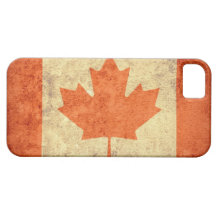 Bandera de Canadá - Grunge iPhone 5 Cárcasa