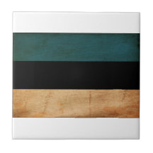 Bandera de Estonia Teja Cerámica