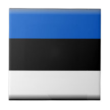 Bandera de Estonia Tejas Ceramicas