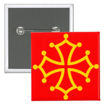 Bandera de los Midi-Pirineos, Francia Pin