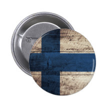 Bandera de madera vieja de Finlandia Pins