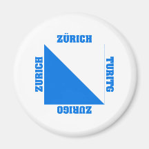 Bandera del cantón de Zurich Suiza Iman Para Frigorífico