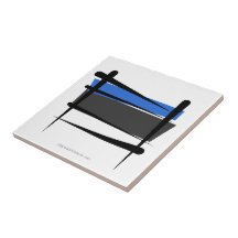 Bandera del cepillo de Estonia Teja Cerámica