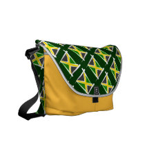 Bandera del cepillo de Jamaica Bolsas De Mensajería