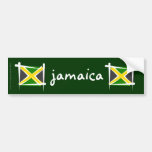 Bandera del cepillo de Jamaica Pegatina De Parachoque