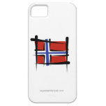 Bandera del cepillo de Noruega iPhone 5 Case-Mate Cobertura