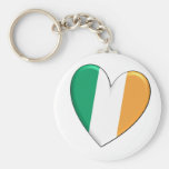 Bandera del corazón de Irlanda Llavero Personalizado