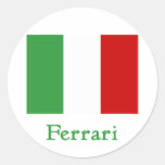 Bandera del italiano de Ferrari Etiqueta