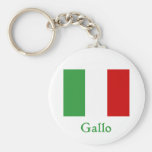 Bandera del italiano de Gallo Llaveros Personalizados