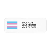 Bandera del orgullo del transexual etiqueta de remite
