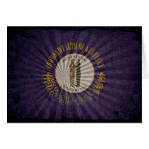 Bandera fresca de Kentucky del Grunge Tarjeta