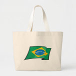 Bandera fresca del Brasil Bolsa