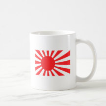 Bandera japonesa de la marina de guerra tazas