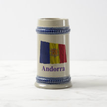 Bandera que agita de Andorra con nombre Taza De Café