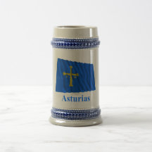 Bandera que agita de Asturias con nombre Tazas De Café