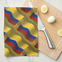 Bandera que agita de Colombia Toalla
