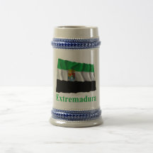 Bandera que agita de Extremadura con nombre Taza De Café