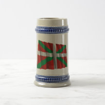 Bandera que agita de País Vasco (Euskadi) Taza De Café
