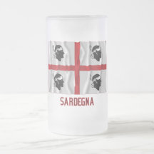 Bandera que agita de Sardegna con nombre Taza