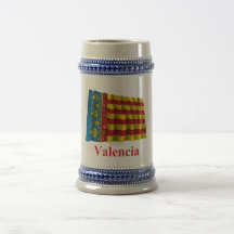 Bandera que agita de Valencia con nombre Tazas