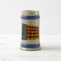 Bandera que agita de Valencia Taza