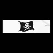 Bandera que agita Rogelio alegre #4 calcomanías para parachoques