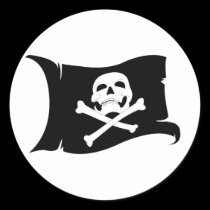 Bandera que agita Rogelio alegre #4 calcomanías