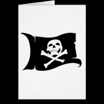 Bandera que agita Rogelio alegre #4 tarjetas