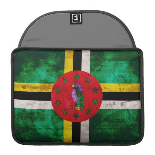 Bandera resistida de Dominica Funda Para Macbook Pro