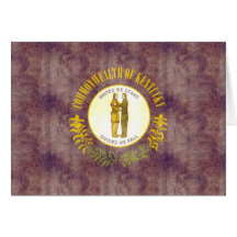 Bandera retra de Kentucky del vintage Tarjetas