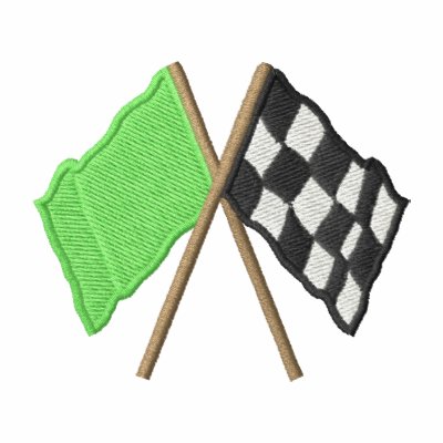 Bandera verde y a cuadros Bandera verde y a cuadros