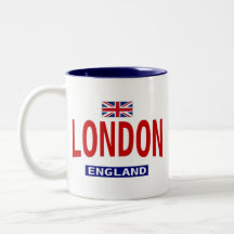 Bandera y frase de Londres Inglaterra Tazas De Café