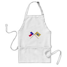 Banderas cruzadas de Tejas y de San Jacinto Delantales